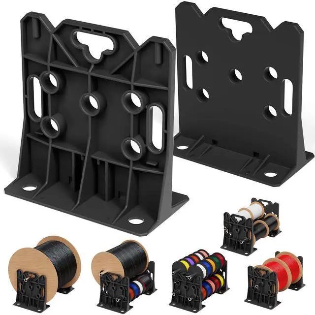 Main image of Wire Spool Rack Electrical Wire Dispenser, Cable Reel Caddy-1 Pair | Fits up to 34" Reels, 330 LBS Load Capacity, Multi-purpose, Free-Standing, Portable, Weather-Resistant