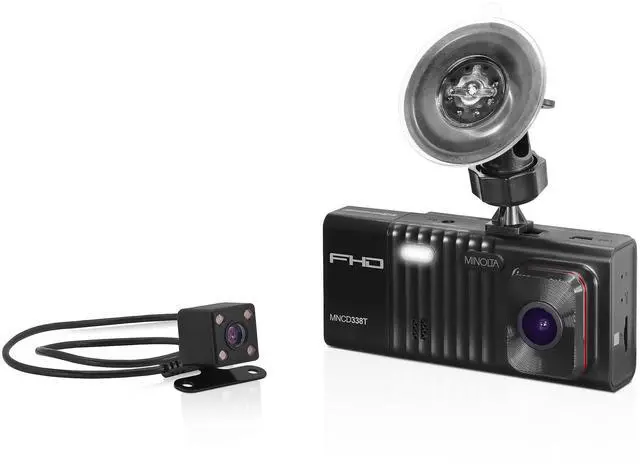 Main image of MNCD338T 3-Channel 1080P Dash Camera w/Rear & Interior Cam (Black) | Capture sharp HD video with an easy-to-use touchscreen and versatile zoom for everyday recording