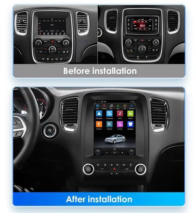 Alt view image 3 of 6 - 64GB Android14 Car Radio Upgrade for Dodge Durango 2014-2020 10.4 Inch IPS Touch Screen Supports Wireless Carplay/Android Auto,Steering Wheel Control, WiFi, FM 2GB ROM Car Tablet