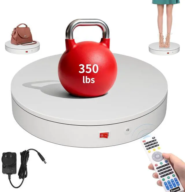 Main image of Remote-Controlled Motorized Electric Turntable,Rotating Display Stand,Speed-Adjustable Rotating Platform,Multi-Mode 360° Photography Turntable for 3D Scan,Photography,Showcase(12.6inch/White)