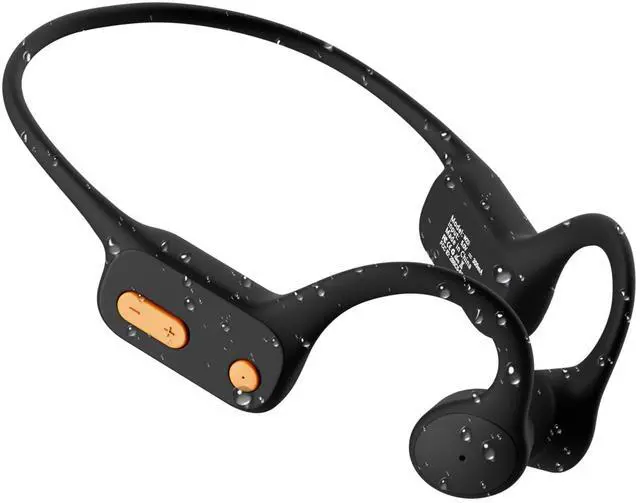 Main image of Swimming Headphones, Bone Conduction Open-Ear Headphones for Swimming, 32GB MP3 Player & Bluetooth 5.4, Underwater Swimming Headphones, Earbuds Underwater for Running Cycling Workout (Black)