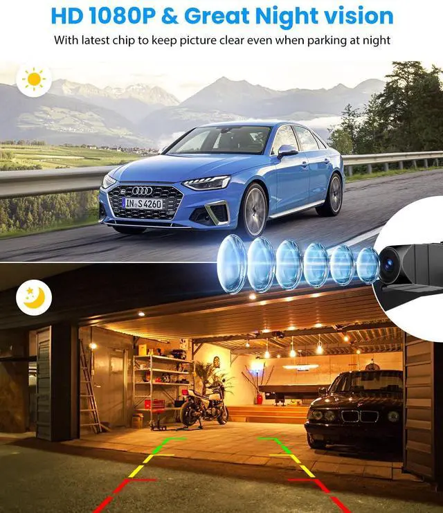 Alt view image 2 of 6 - Backup Camera for Truck Plug and Play, 4.8" 1080P Monitor | Stable Signal, Clear Night Vision Rear View Camera System, IP69K Waterproof 3X Zoom Backup Camera for Car,SUV,Pickup,Van
