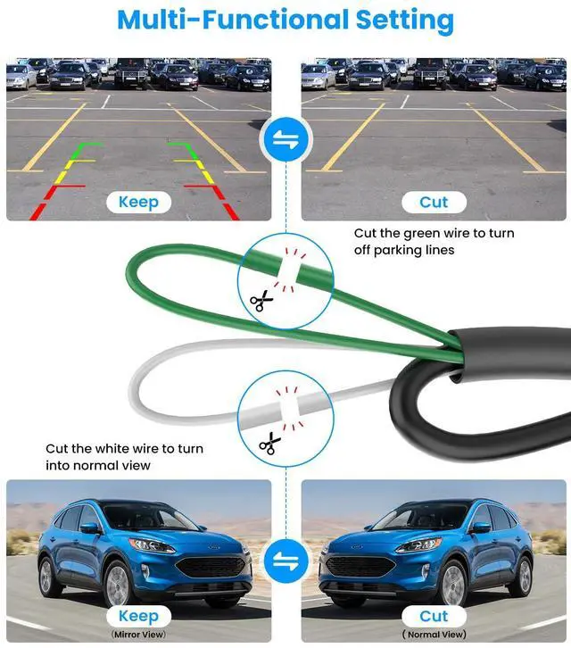 Alt view image 4 of 6 - Backup Camera for Truck Plug and Play, 4.8" 1080P Monitor | Stable Signal, Clear Night Vision Rear View Camera System, IP69K Waterproof 3X Zoom Backup Camera for Car,SUV,Pickup,Van