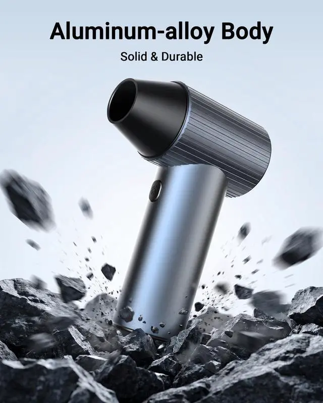 Alt view image 4 of 6 - SwiftFlow X7 Compressed Air Duster, Ultra-Powerful Electric Air Duster, 3-Speed Adjustable Rechargeable Cordless Air Blower for Computer, Keyboard, Home, Outdoor and Car