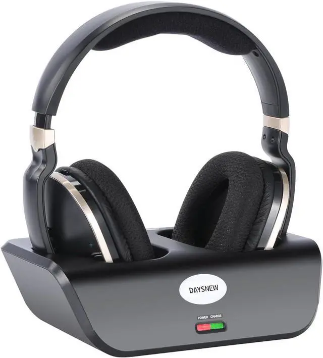 Main image of Optical Wireless Headphones for TV Watching, Over-Ear Headphones for Seniors with Charging Dock and Volume Control, Plug and Play, Black