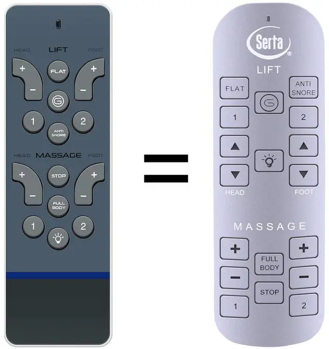 Main image of RC-WM-E02 Replacement Remote for Serta Siganture Adjustable Bed