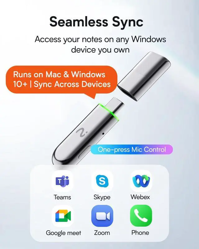 Alt view image 5 of 6 - NoteKit Computer AI Meeting Assistant, Voice Recorder with Transcription, 78 Languages, to-Do Lists & Summaries with AI, Works on Windows & Mac, Ideal for Business, Remote Work, Education