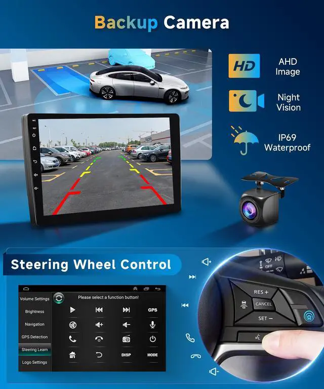 Alt view image 5 of 6 - 2+64G for Honda Odyssey 2005-2010 Car Radio Stereo Wireless Carplay Android Auto 10.1inch Touch Screen Bluetooth Android Car Audio Receiver GPS 5GWiFi Backup Camera FM/RDS SWC