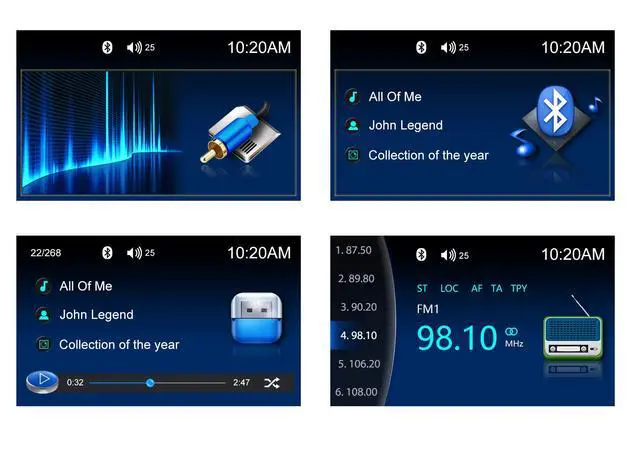 Alt view image 4 of 6 - Audio Systems Marine Gauge Receiver - Weatherproof, 4-inch Display Screen, Built-in Amplifier, Bluetooth, Digital Media MP3 Player, No CD Player, USB Port