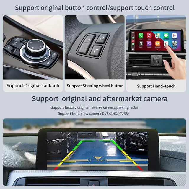 Alt view image 3 of 6 - Wireless CarPlay/Android Auto 10.25'' Touchscreen Multimedia Radio Receiver for BMW 3 4 Ser F30/F31/F32/F33/F34/F36 2012-2016 Year with NBT-System HD 1920*720 Resolution Keep Car OEM Features