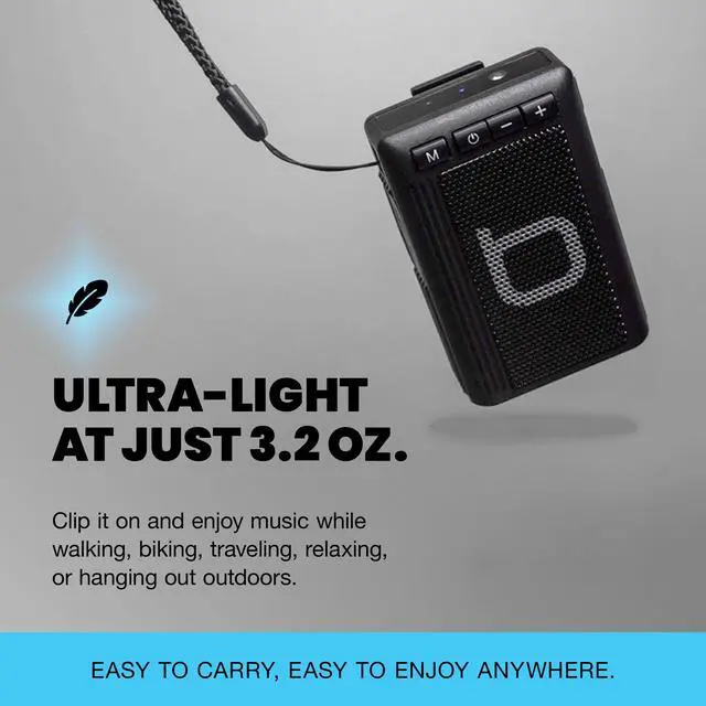 Alt view image 3 of 6 - Retro Pager Wearable Bluetooth Speaker, White | Portable waterproof speaker with LED flashlight and more than 7 hours of battery life
