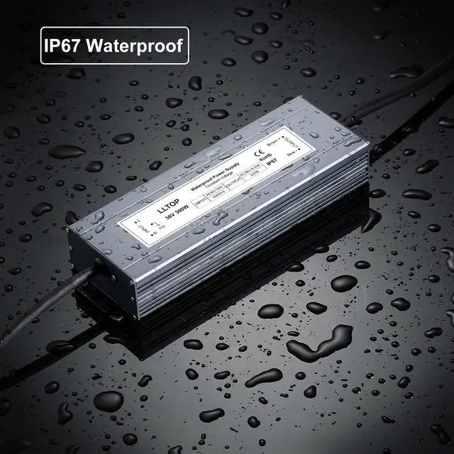 Alt view image 6 of 6 - 36V DC Power Supply Waterproof IP67 Transformer 300W 8.33A | AC100-130V Input, Aluminum Case, Constant Voltage Converter, Outdoor Transformer for LED Lights, For Pump Humidifier