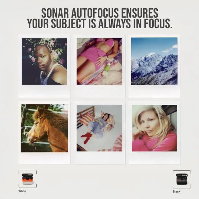 Alt view image 5 of 6 - Flip Instant Camera + Color Film Bundle (8 Photos Included) - Black - Hyperfocal 4-Lens System, Sonar Autofocus, and Scene Analysis, Bluetooth Companion App, with Lens Cleaning Cloth
