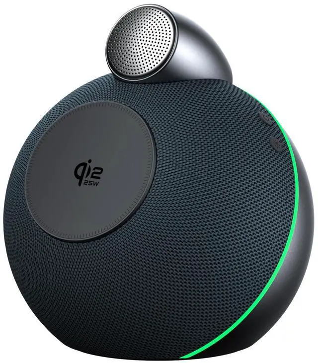 Main image of 2-in-1 Magnetic Wireless Charger & Bluetooth Speaker 25W Fast Charging for iPhone, Apple Watch & AirPods, True Stereo Sound, TWS, Dynamic LED Ambient Light, Travel-Friendly