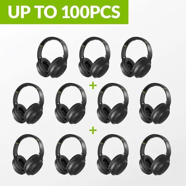 Alt view image 3 of 6 - Add-on 2.4G RF Wireless Headphones Multiple Listening System | For Duet & Quartetsystems, Add Up to 100 Headphones, Superb Sound with EQ Adjustment, Low Audio Delay Duet-Extra