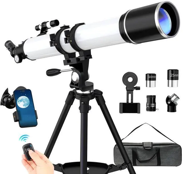 Main image of Telescope for Adults High Powered, 90mm Aperture (36X-270X) 900mm Focal Length Refractor Astronomy Telescopes for Planets and Stars, Professional Telescopio with Bag, Phone Adapter, Tripod