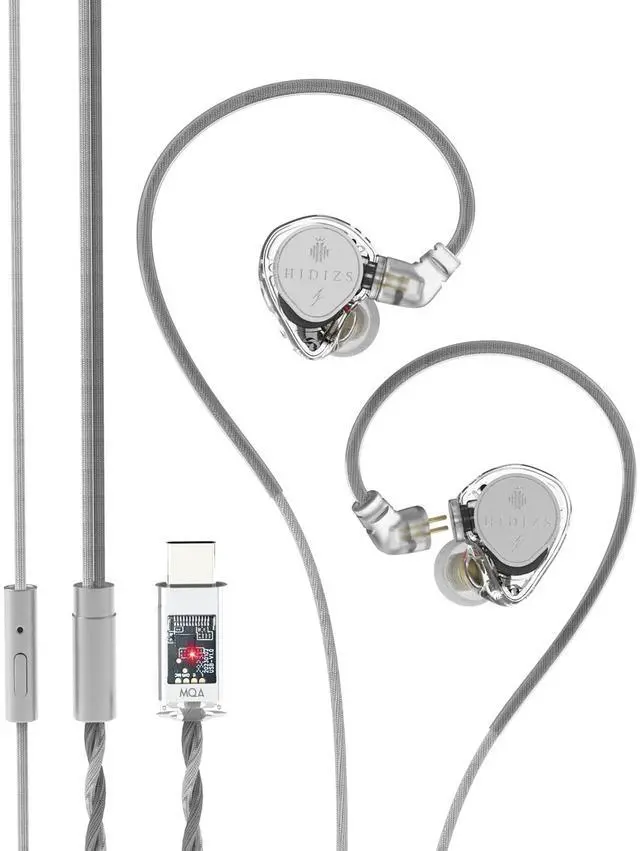 Main image of ST2 Pro USB-C Earbuds Wired, Dual Magnetic Circuit 10mm Dynamique Drivers in Ear Monitor Headphones, ESS ES9218AC Pro DAC Chip, HD Mic, in-Line Control, Tpye-C DSP, OFC Cable, Tranparent