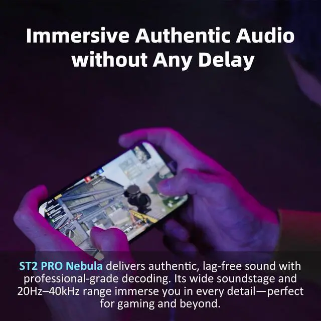 Alt view image 6 of 6 - ST2 Pro USB-C Earbuds Wired, Dual Magnetic Circuit 10mm Dynamique Drivers in Ear Monitor Headphones, ESS ES9218AC Pro DAC Chip, HD Mic, in-Line Control, Tpye-C DSP, OFC Cable, Tranparent
