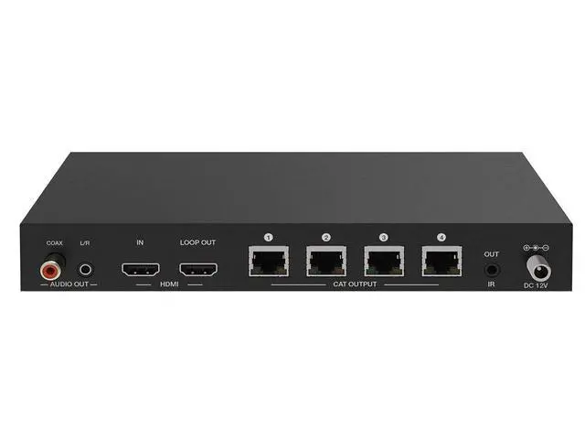 Alt view image 3 of 6 - 4K HDMI 2.0 1x4 Splitter Extender Kit - Up to 60 Meters 4K@60Hz, 18Gbps, HDR10, HDR10+, Dolby Vision, Hyper LogGamma, HDCP 2.2, HDMI Loop Out, EDID, PoC, 4 Receivers - Blackbird Series