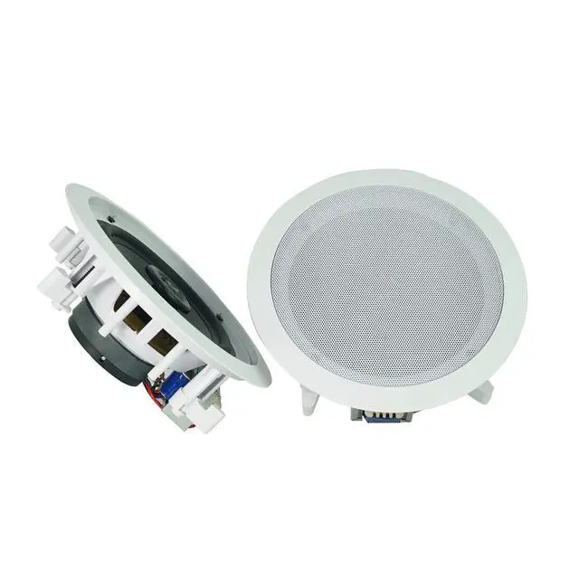 Alt view image 6 of 6 - CC65T Pair 6.5" 70V Ceiling Speakers, 40W 8-Ohm Power, Aimable Tweeter, Flush Mount, Paintable Grill, for Restaurants, Cafes, Offices | Adjustable Tap 2.5W, 5W, 10W, 15W, 20W, 8 Ohm 40W, 2-Way Design,