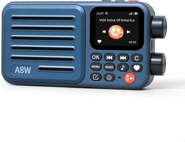 Main image of A8W Internet Radio Portable Smart Receiver WIFI/4G Global Version Radio Speaker with FM,TF Card,All World Radios,for Home with WiFi,Digital Radio,choyoung Navy Blue