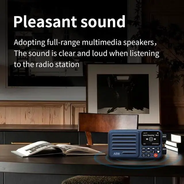 Alt view image 6 of 6 - A8W Internet Radio Portable Smart Receiver WIFI/4G Global Version Radio Speaker with FM,TF Card,All World Radios,for Home with WiFi,Digital Radio,choyoung Navy Blue