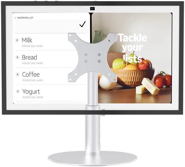 Main image of Aluminum Stand for Echo Show 15 & Show 21, 360° Swivel, Tilt 18~80° | Metal Stand, Lift 21cm, Adjust Height, Swivel and Tilt Table Stand, Stable Desktop Stand for Kitchen Use, Easy Assembly