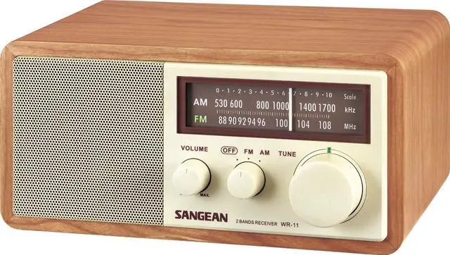 Main image of WR11 Wood Cabinet AM/FM Table TOP Radio