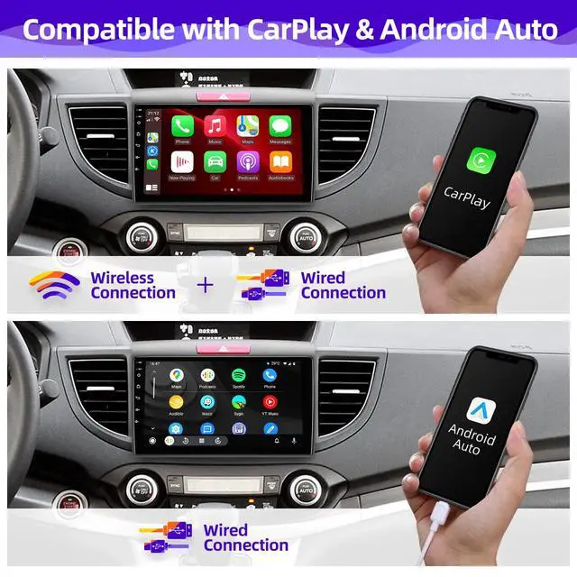 Alt view image 6 of 6 - for Honda CRV 2012 2013 2014 2015 2016 Radio Stereo Carplay Auto | Android 8-croe Head Unit Upgrade DSP Navigation GPS Bluetooth 1280X720 TouchScreen FM AM WIFI Backup Camera Multimedia Player