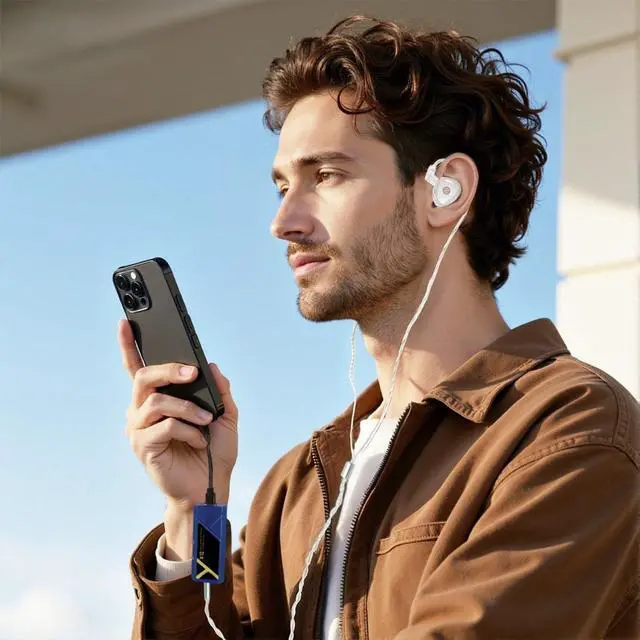 Alt view image 6 of 6 - X10 Portable DAC Headphone Amplifier, USB-C DAC Dongle with 3.5mm & 4.4mm Balanced Outputs, Up to 522mW, ES9028Q2M Hi-Res Audio Adapter for IEMs/Headphones, iPhone/Android,PC/Mac