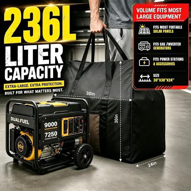 Alt view image 2 of 6 - Faraday Bag for Generators and Extra-Large Electronic Devices, Military-Grade Faraday Cage for EMP Protection & Digital Forensics to Protect Personal Security (X-Large)