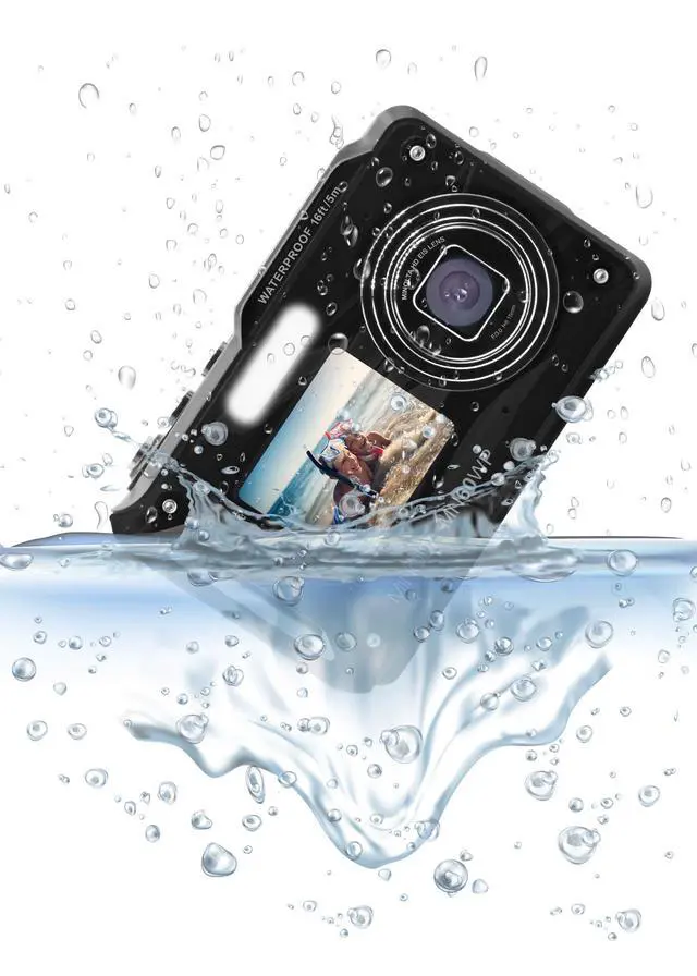 Alt view image 5 of 5 - MN60WP 48MP 4K Waterproof Dual Screen WiFi Digital Camera (Black) | Capture sharp photos and video with intuitive controls for travel, family and everyday moments