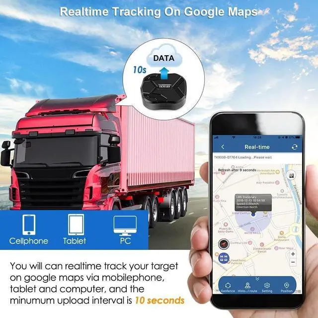 Alt view image 3 of 6 - 4G GPS Tracker for Vehicles TK905B 10000mAh Long Battery No Subscription Real Time Tracking Device, Magnetic Hidden Car Tracker with Geo Fence Alerts History Playback for Car Motorcycle Truck