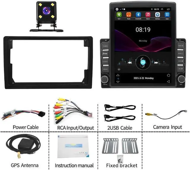 Alt view image 6 of 6 - Car Radio for Ford F250 F350 Super Duty 2008 2009 2010 2011 2012 2013-2016 | Car Stereo with Wireless Carplay Android Auto Bluetooth Touch Screen with WiFi FM GPS SWC Backup Camera