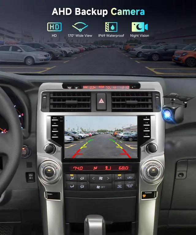 Alt view image 4 of 6 - for Toyota 4runner 2010-2020 Radio,Build-in 5Ghz WiFi DSP EQ Android 15 Car Stereo with Wireless Carplay Android Auto,5.0 Bluetooth,9inch HD IPS Touch Screen,GPS,FM/RDS AHD Backup Camera