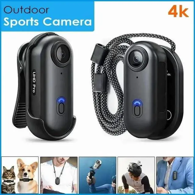Alt view image 4 of 6 - 1080P Mini Body Camera 128GB, Wearable Motorcycle Camera WiFi POV | 150° Wide Angle, WiFi App Live View, Waterproof Case 131ft, Magnetic Lanyard, Rotating Clip, 64GB Card for Pet Daily Use