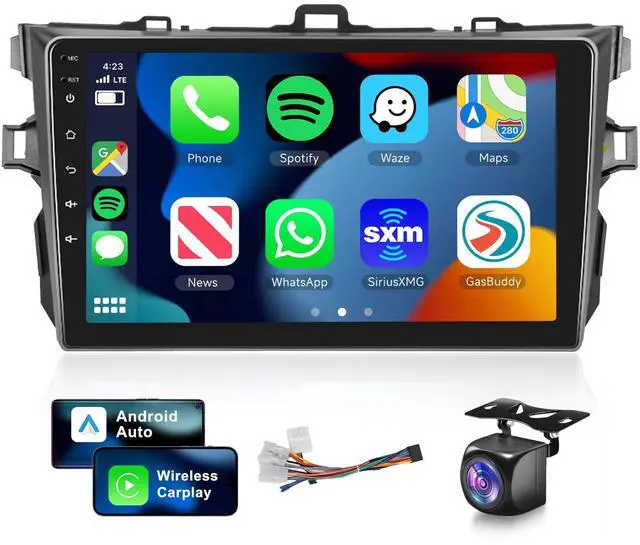 Main image of 5G WiFi Android 15 Car Stereo for Toyota Corolla 2009-2013 with Wireless Carplay Android Auto, 9 Inch Touch Screen Android Radio Support GPS/Bluetooth/FM/SWC/Backup Camera
