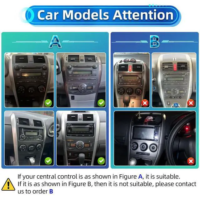Alt view image 2 of 6 - 5G WiFi Android 15 Car Stereo for Toyota Corolla 2009-2013 with Wireless Carplay Android Auto, 9 Inch Touch Screen Android Radio Support GPS/Bluetooth/FM/SWC/Backup Camera