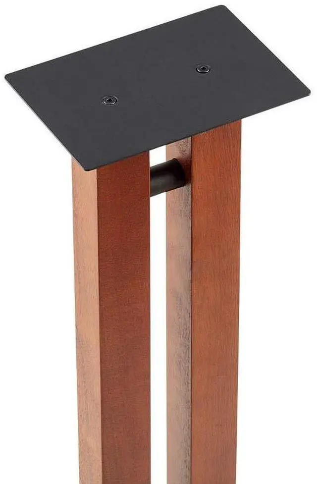 Alt view image 3 of 6 - Speaker Stands - 50lbs Capacity, Adjustable Spikes, Sturdy Construction, Ideal for Home Theater Speakers, 24 Inch, Cherry