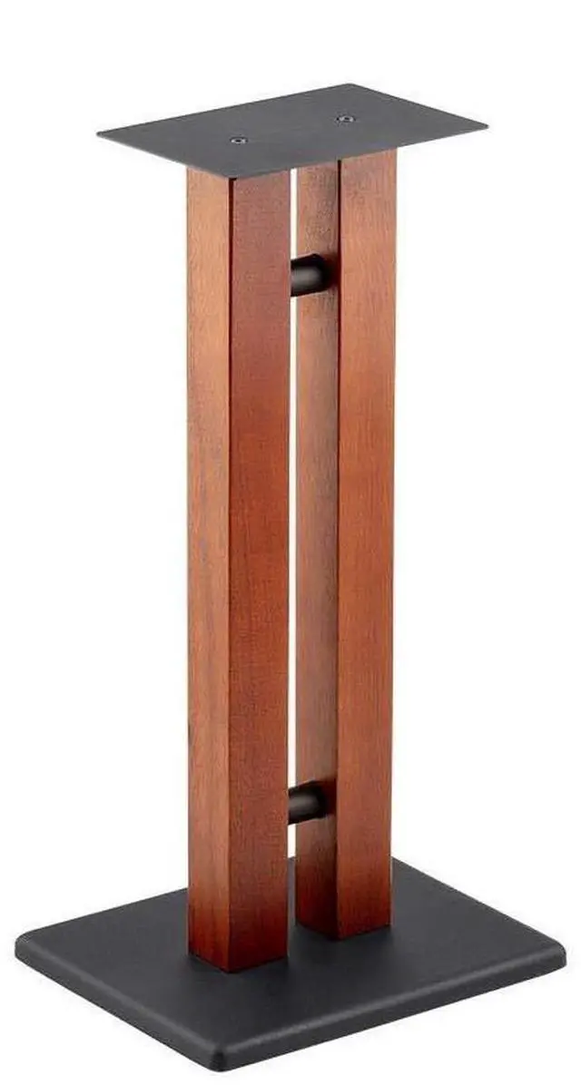 Alt view image 5 of 6 - Speaker Stands - 50lbs Capacity, Adjustable Spikes, Sturdy Construction, Ideal for Home Theater Speakers, 24 Inch, Cherry