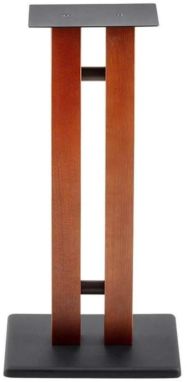 Alt view image 6 of 6 - Speaker Stands - 50lbs Capacity, Adjustable Spikes, Sturdy Construction, Ideal for Home Theater Speakers, 24 Inch, Cherry