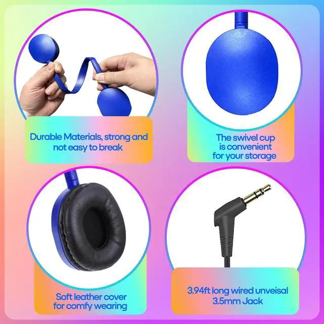 Alt view image 3 of 6 - Classroom Headphones Bulk 25 Pack for Students School Kids, Wholesale Wired Earphones Class Set for Children Toddler Teens Boys Girls and Adult 3.5mm Plug (Mixed, 25 Pack)