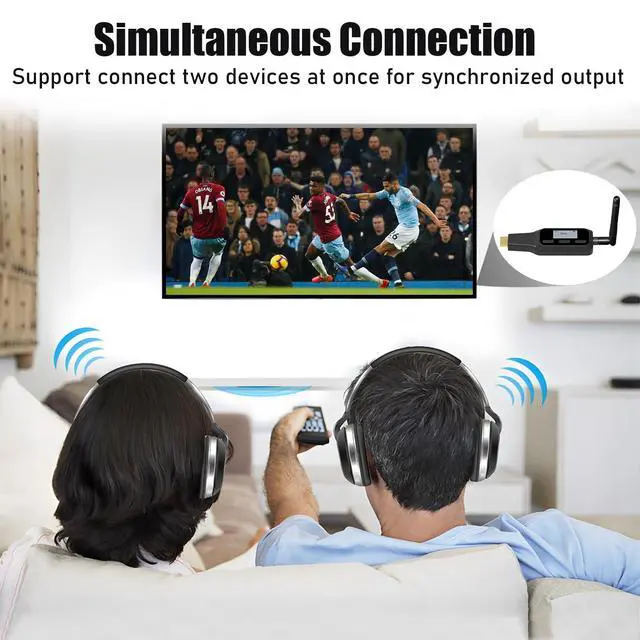 Alt view image 5 of 6 - HDMI ARC to Bluetooth Transmitter, TV Audio Adapter for Wireless Headphones & Speakers, HDMI ARC Audio Extractor Support Simultaneous Dual Device Pairing, CEC Volume Control, Display Screen