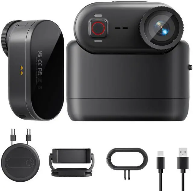 Main image of 4K 30FPS Vlogging Camera, 64GB POV Camera with 33FT Waterproof, 20MP Tiny Actioncamera 6-axis Stabilization, 150° Hands-Free Sport Cam, Thumb Bodycam 4.5hr Battery Life, Mount Anywhere (64, GB)