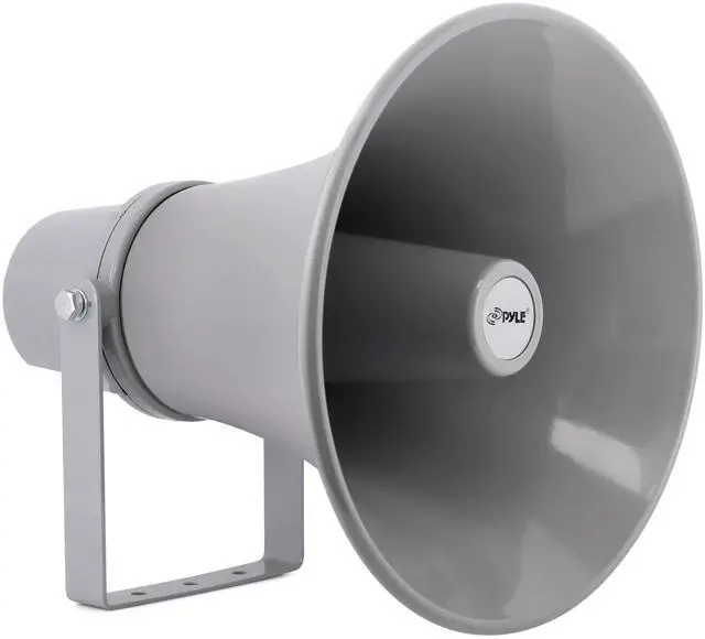 Main image of Indoor Outdoor PA Horn Speaker-11 Inch 30-Watt Power Compact Loud Sound Megaphone w/400Hz-5KHz Frequency,8 Ohm,70V Transformer,Mounting Bracket,For 70V Audio System- PHSP121T