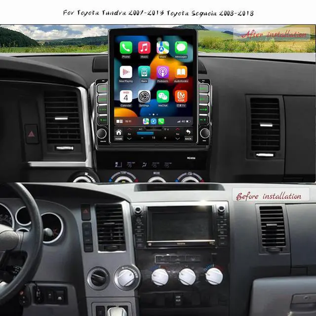 Alt view image 2 of 6 - 9.7" 8-Core Android 14 Car Radio Stereo for Toyota Tundra 2007-2013 | Built-in Carplay/Android Auto with GPS Navigation DSP Bluetooth GPS WiFi +Backup Camera, High performance, Easy to install