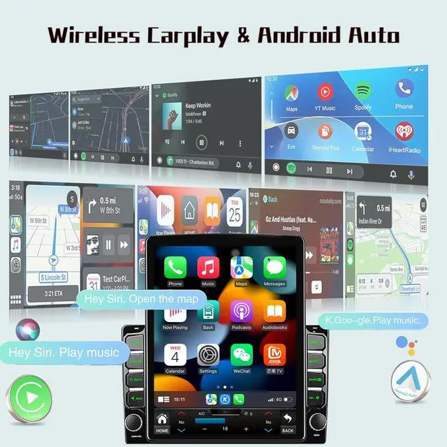 Alt view image 4 of 6 - 9.7" 8-Core Android 14 Car Radio Stereo for Toyota Tundra 2007-2013 | Built-in Carplay/Android Auto with GPS Navigation DSP Bluetooth GPS WiFi +Backup Camera, High performance, Easy to install