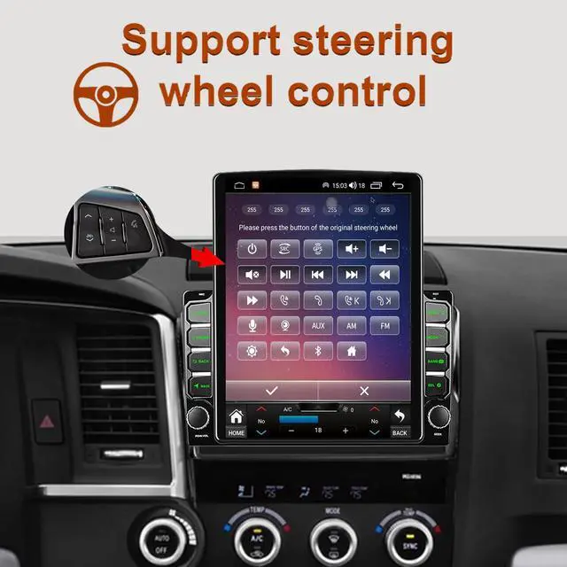 Alt view image 5 of 6 - 9.7" 8-Core Android 14 Car Radio Stereo for Toyota Tundra 2007-2013 | Built-in Carplay/Android Auto with GPS Navigation DSP Bluetooth GPS WiFi +Backup Camera, High performance, Easy to install