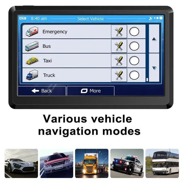Alt view image 5 of 6 - 7-inch Car Navigation GPS ,GPS Navigation for Truck & RV & Car, Driver Alerts, Turn-by-Turn Directions, 2026 Map and Free Update Map