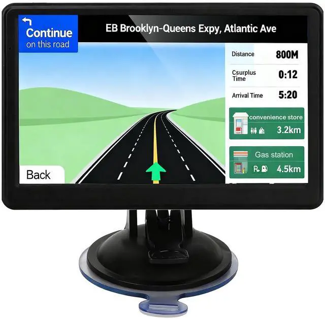 Main image of Car GPS Navigation, 7 inch Touch Screen with 2026 Map, Voice Turn Direction Guidance, Support Speed and Red Light Warning, Pre-Installed North America Map Free Update